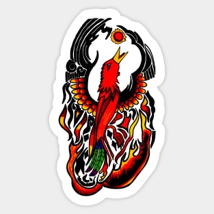 Phoenix on Fire Sticker